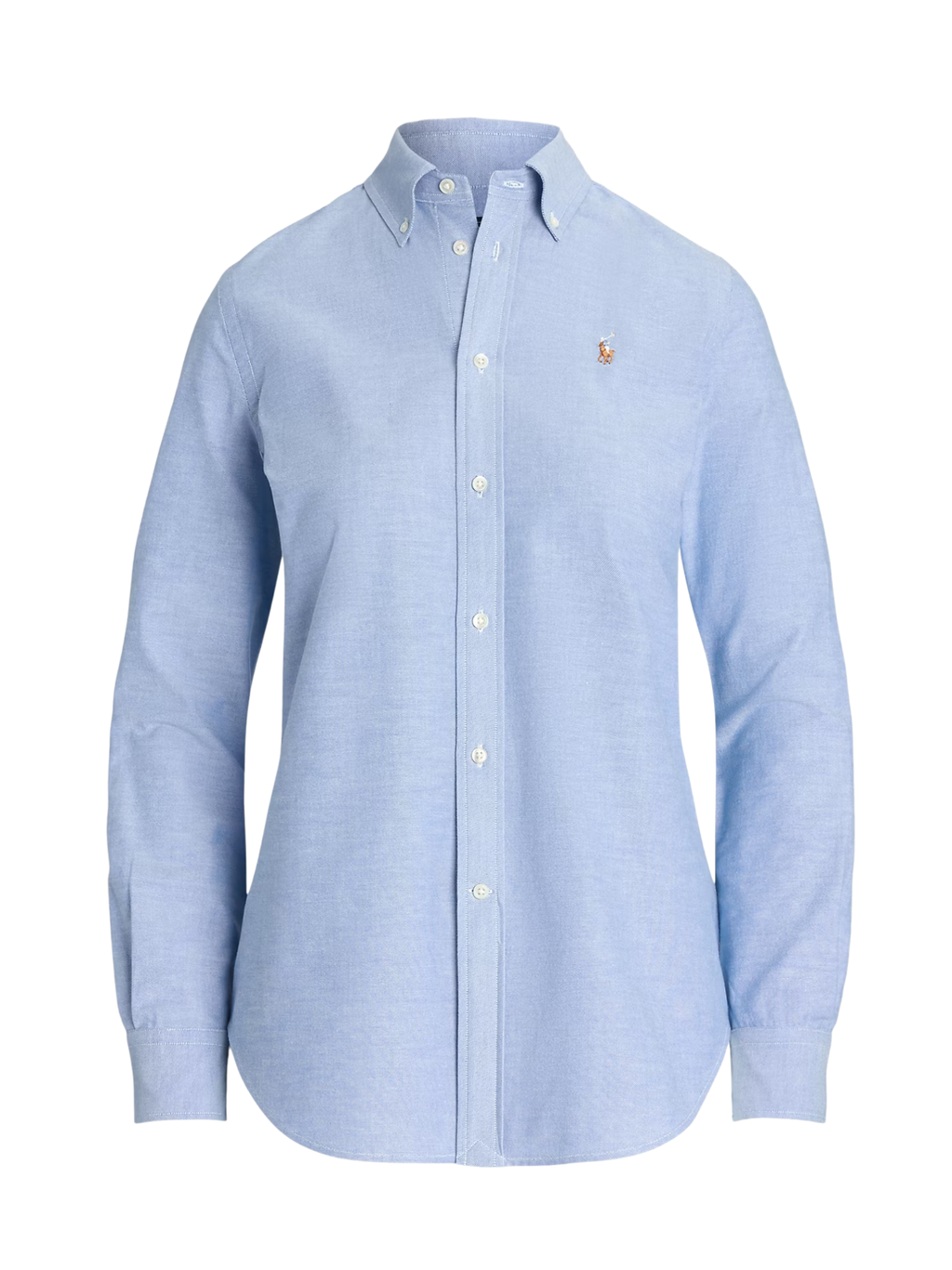 RALPH LAUREN WOMEN The Iconic Stretch Slim Fit Oxford Shirt Blue