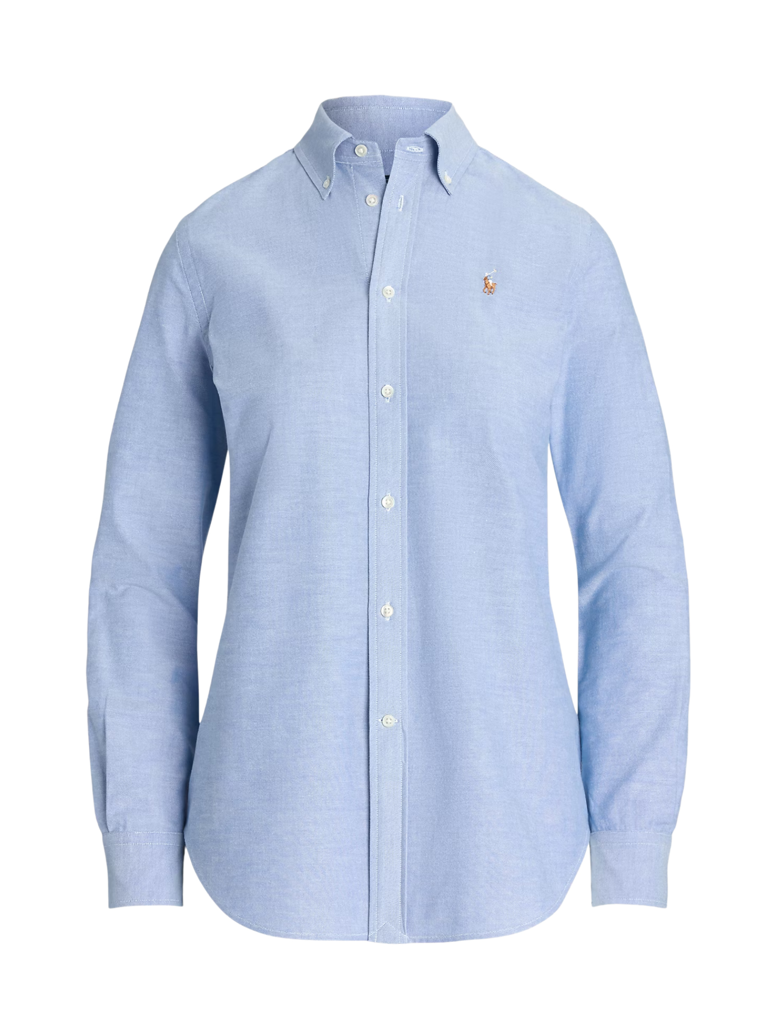 RALPH LAUREN WOMEN The Iconic Stretch Slim Fit Oxford Shirt Blue