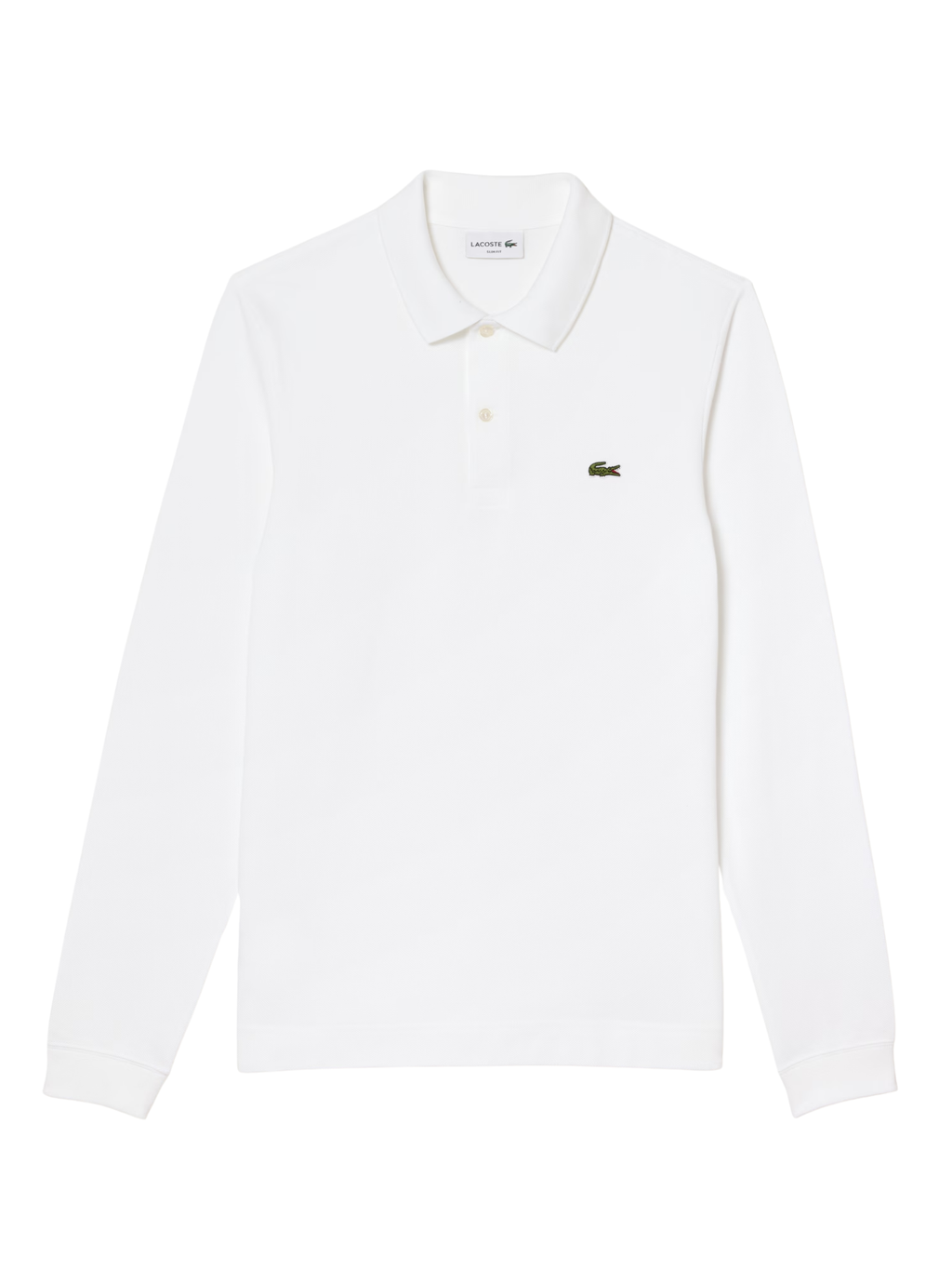 LACOSTE Slim Fit L.12.12 Long Sleeved Polo Shirt White