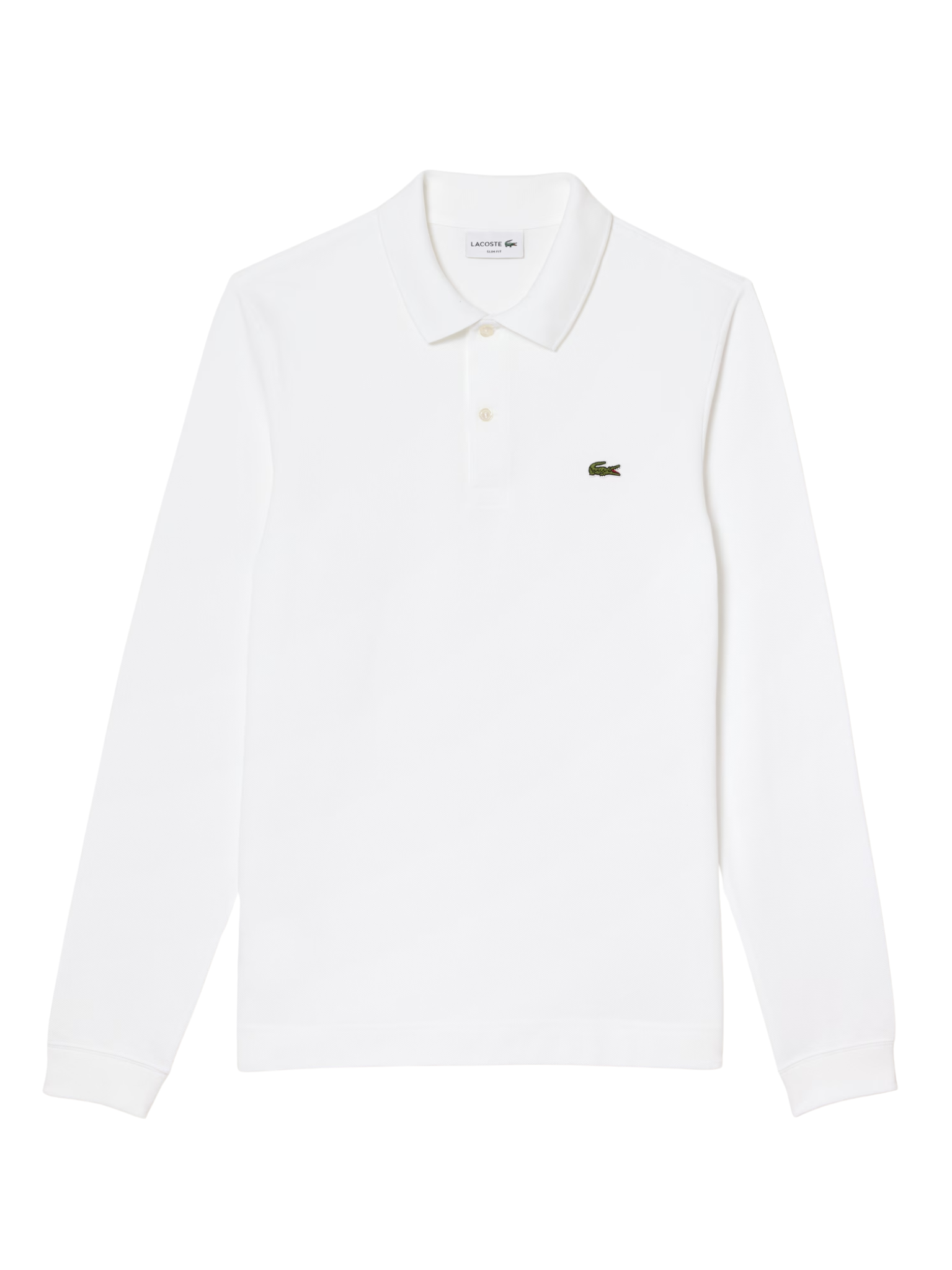 LACOSTE Slim Fit L.12.12 Long Sleeved Polo Shirt White