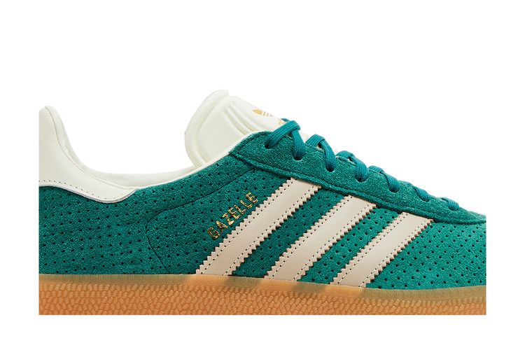 adidas Gazelle Collegiate Green Wonder Beige Gold Metallic