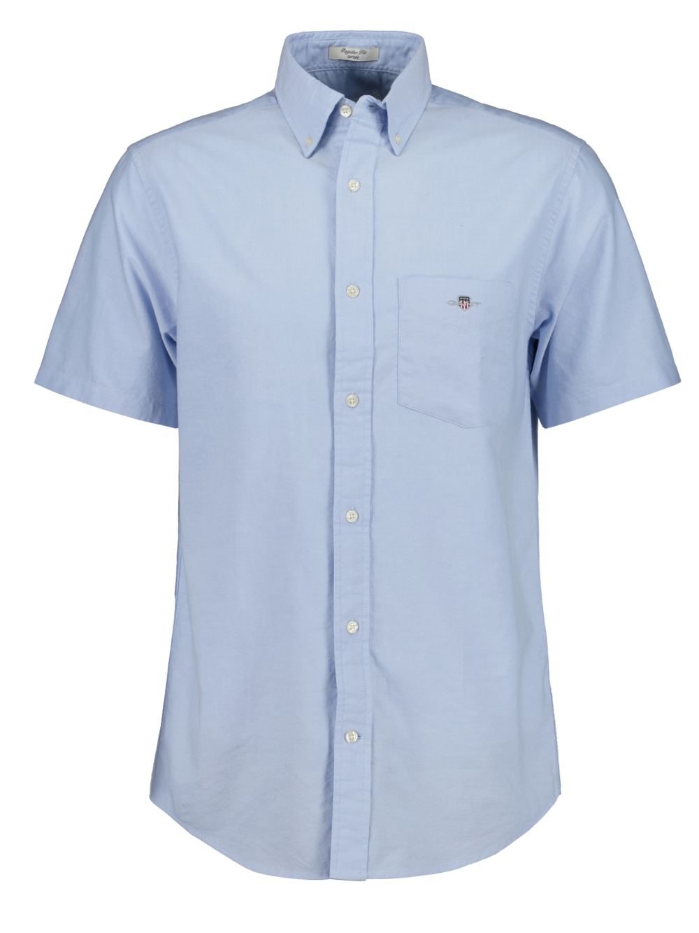 GANT Regular Fit Classic Oxford Short Sleeve Shirt Light Blue