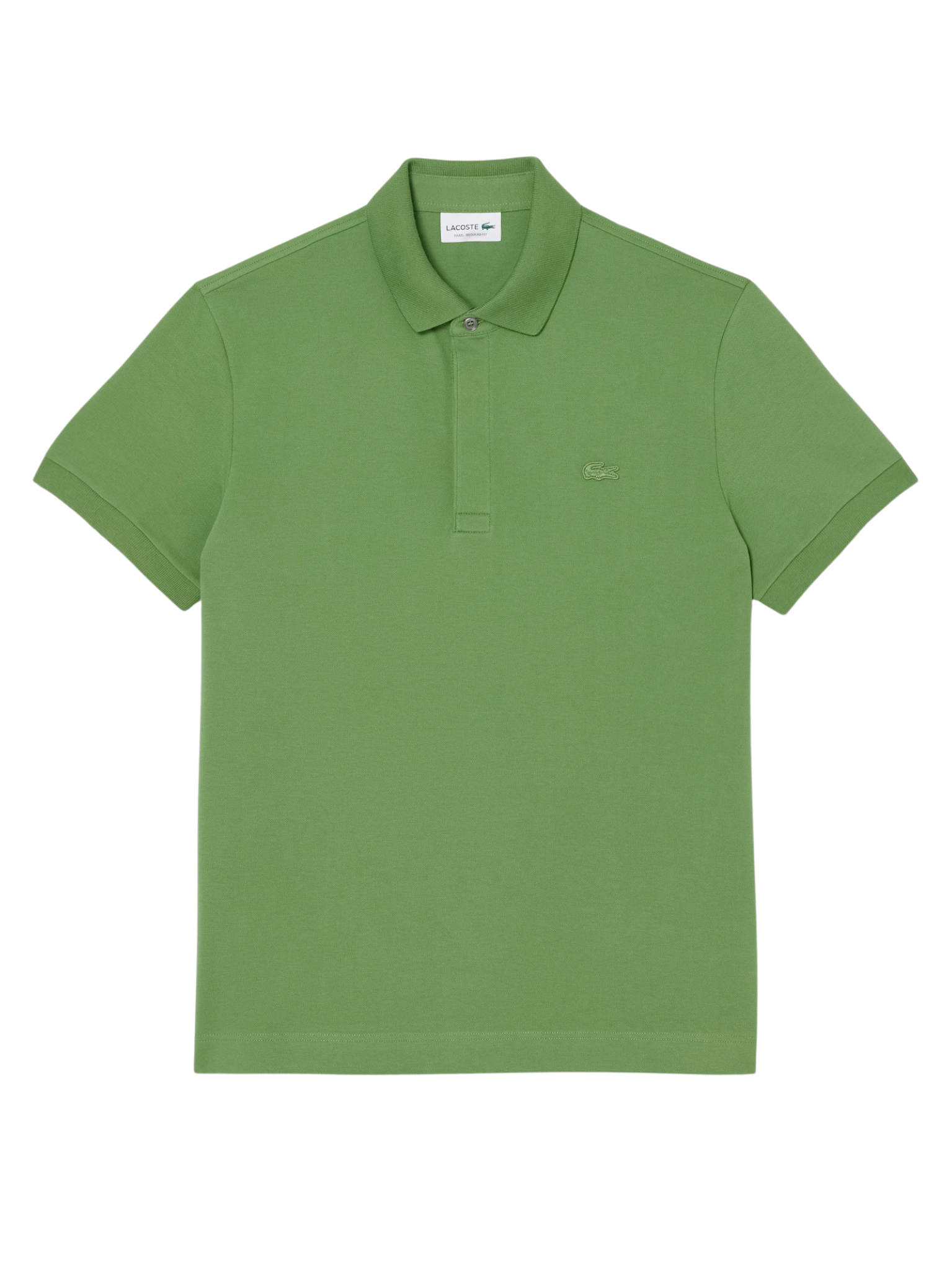 LACOSTE Regular Fit Paris Stretch Piqué Polo Shirt Lime Green
