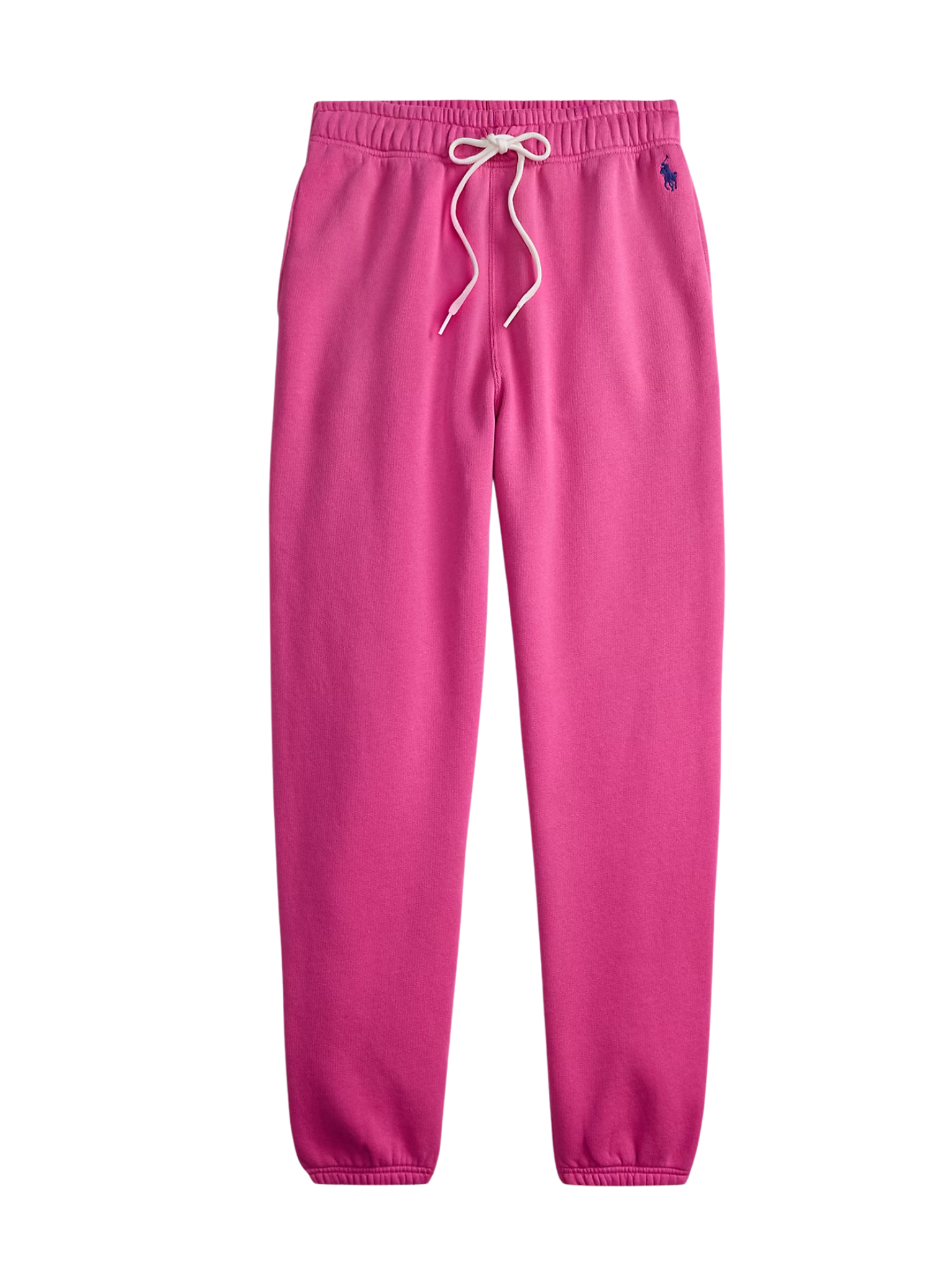 RALPH LAUREN WOMEN Fleece Drawstring Tracksuit Bottoms Accent Pink