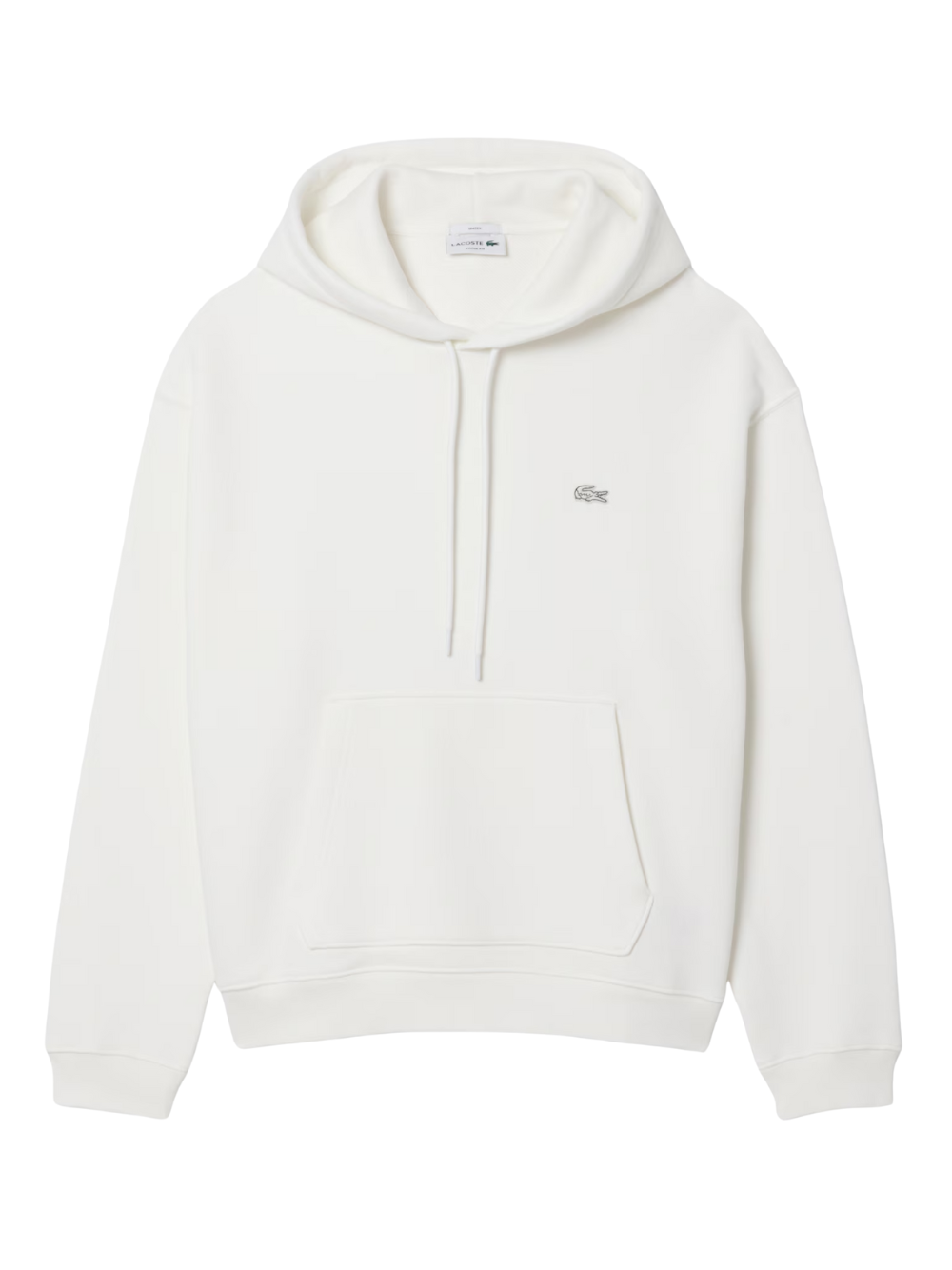 LACOSTE Heavy Fleece Hoodie White