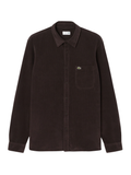 LACOSTE Regular Fit Velour Shirt Brown