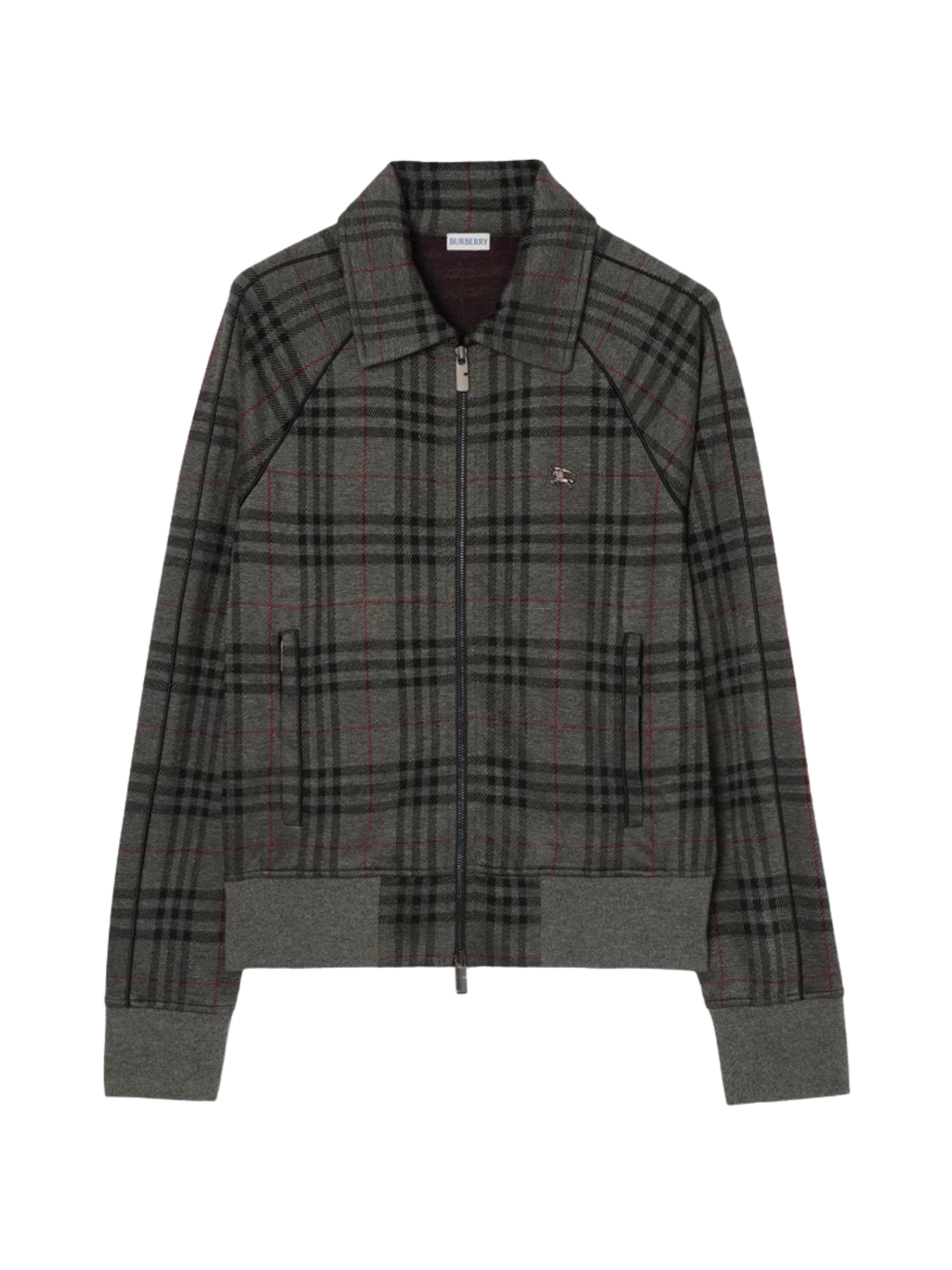 BURBERRY Check Track Jacket Ash Grey/Black