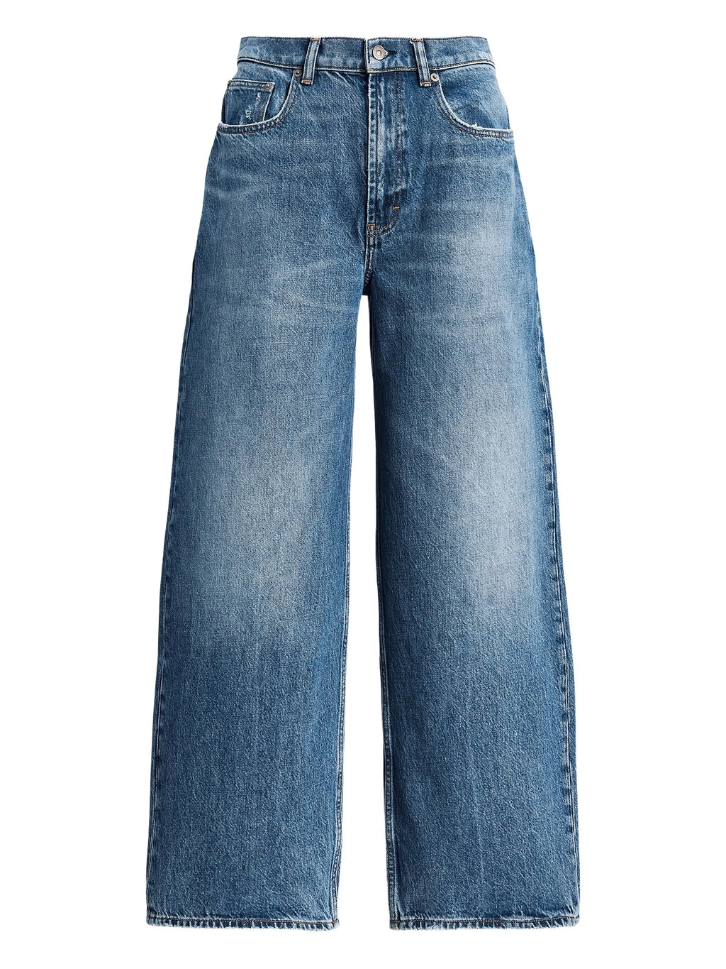 RALPH LAUREN WOMEN High-Waisted Logo Patch Jeans Blue