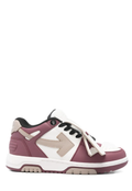 OFF WHITE WOMENS Out Of Office Sneakers White/Burgundy