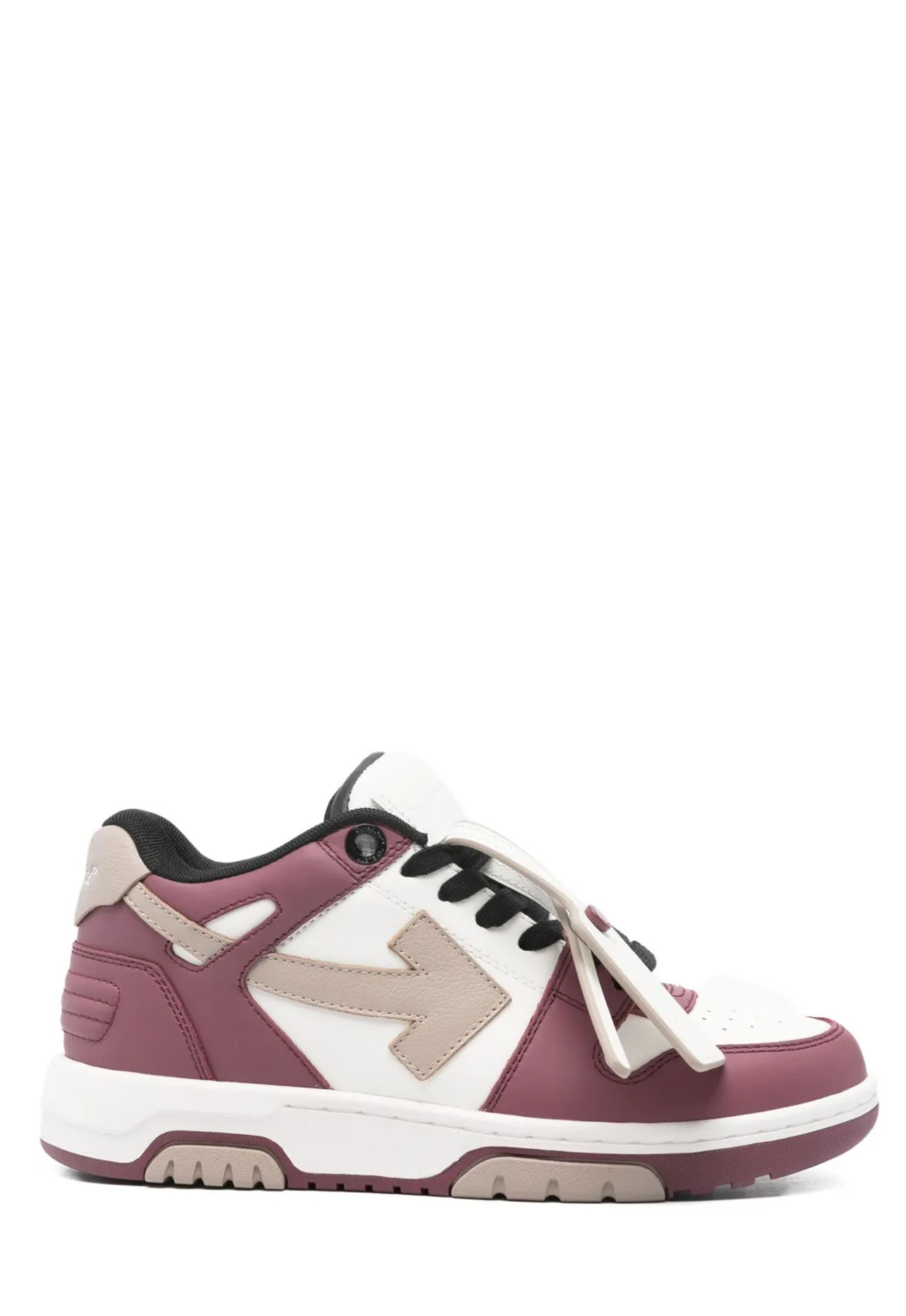 OFF WHITE WOMENS Out Of Office Sneakers White/Burgundy