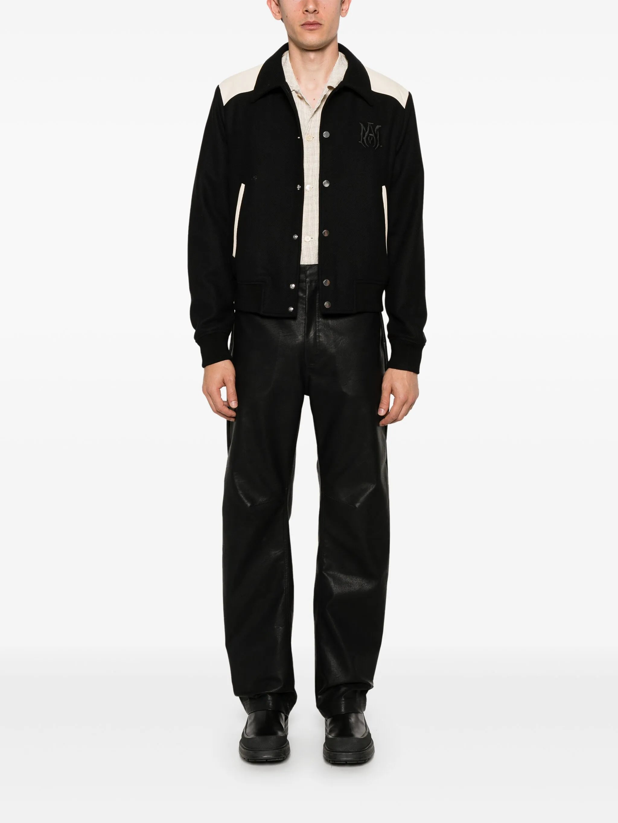 AMIRI MA Long-sleeved Casual Western Jacket Black