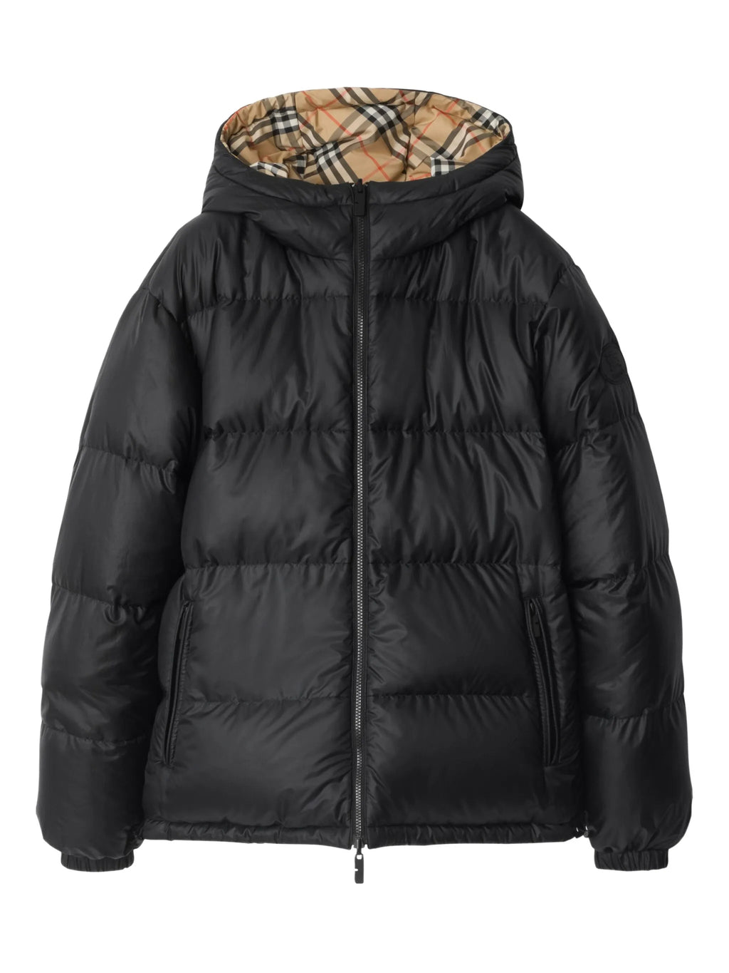BURBERRY Reversible Check Puffer Jacket Sand/Black