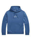 RALPH LAUREN Logo Double-Knit Hoodie Blue