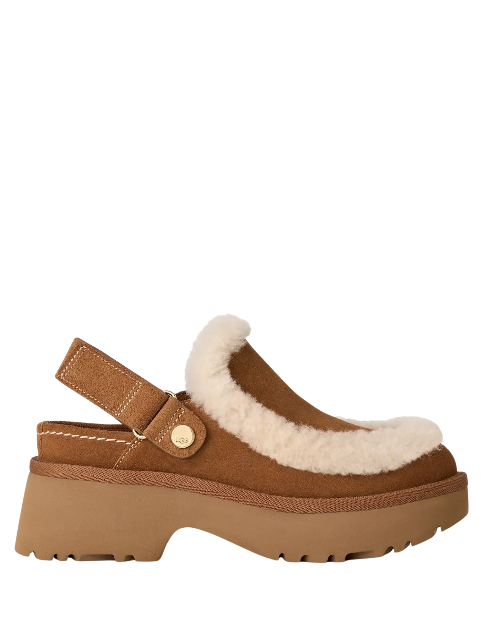 UGG WOMEN Esmee Suede Clogs Chestnut