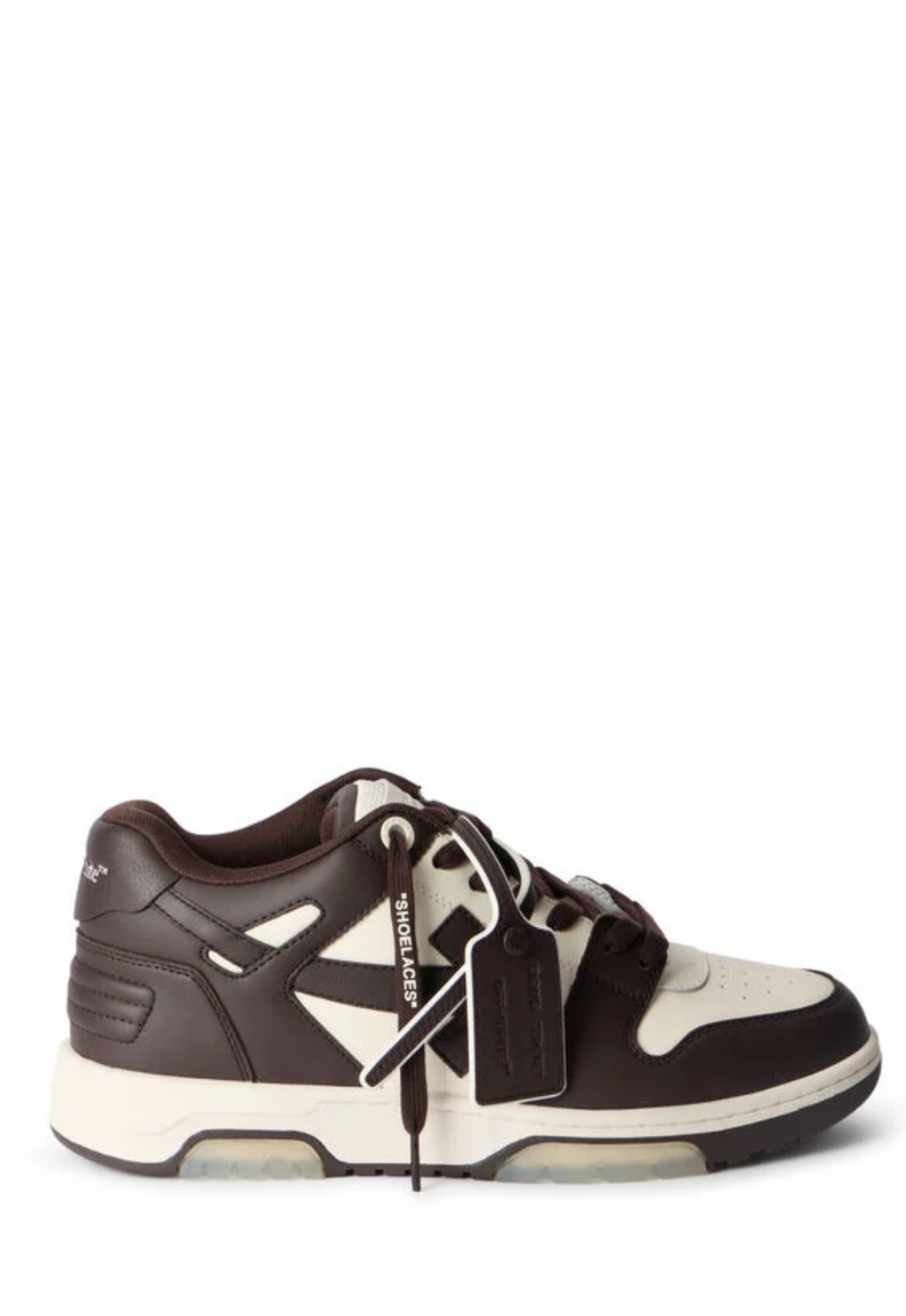 OFF WHITE MENS Out Of Office Sneakers Chocolate/Cream