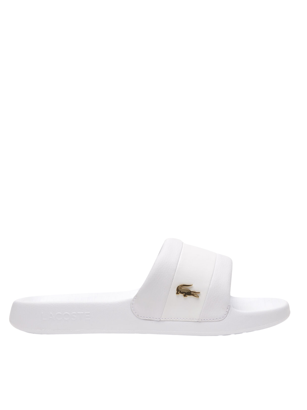 LACOSTE Serve Slide Hybrid Slides White/Gold