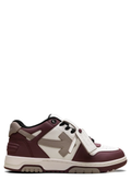 OFF WHITE MENS Out Of Office Sneakers White/Burgundy