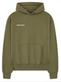 WHITE NOISE Branded Graphic Cotton Hoodie Khaki