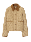BURBERRY WOMEN Cropped Quilted Jacket Beige