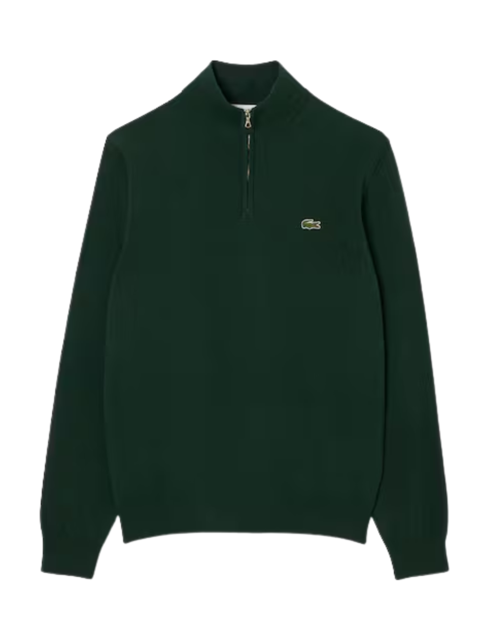 LACOSTE Zipped High Neck Cotton Sweater Sinople Green