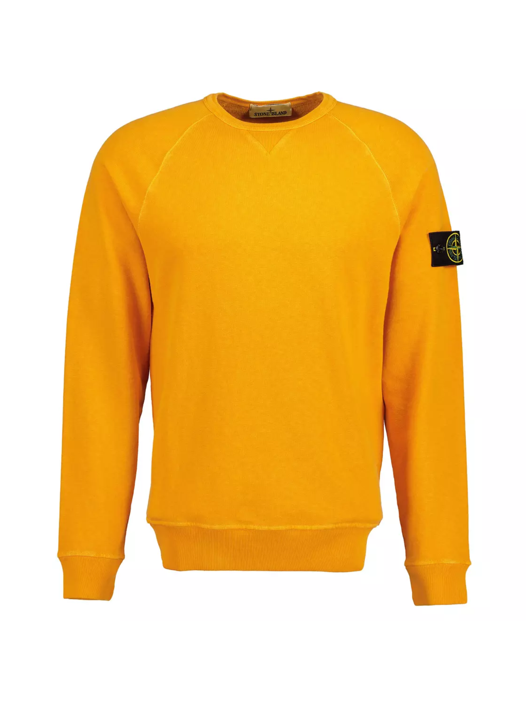 STONE ISLAND Old Treatment Crewneck Sweatshirt Orange