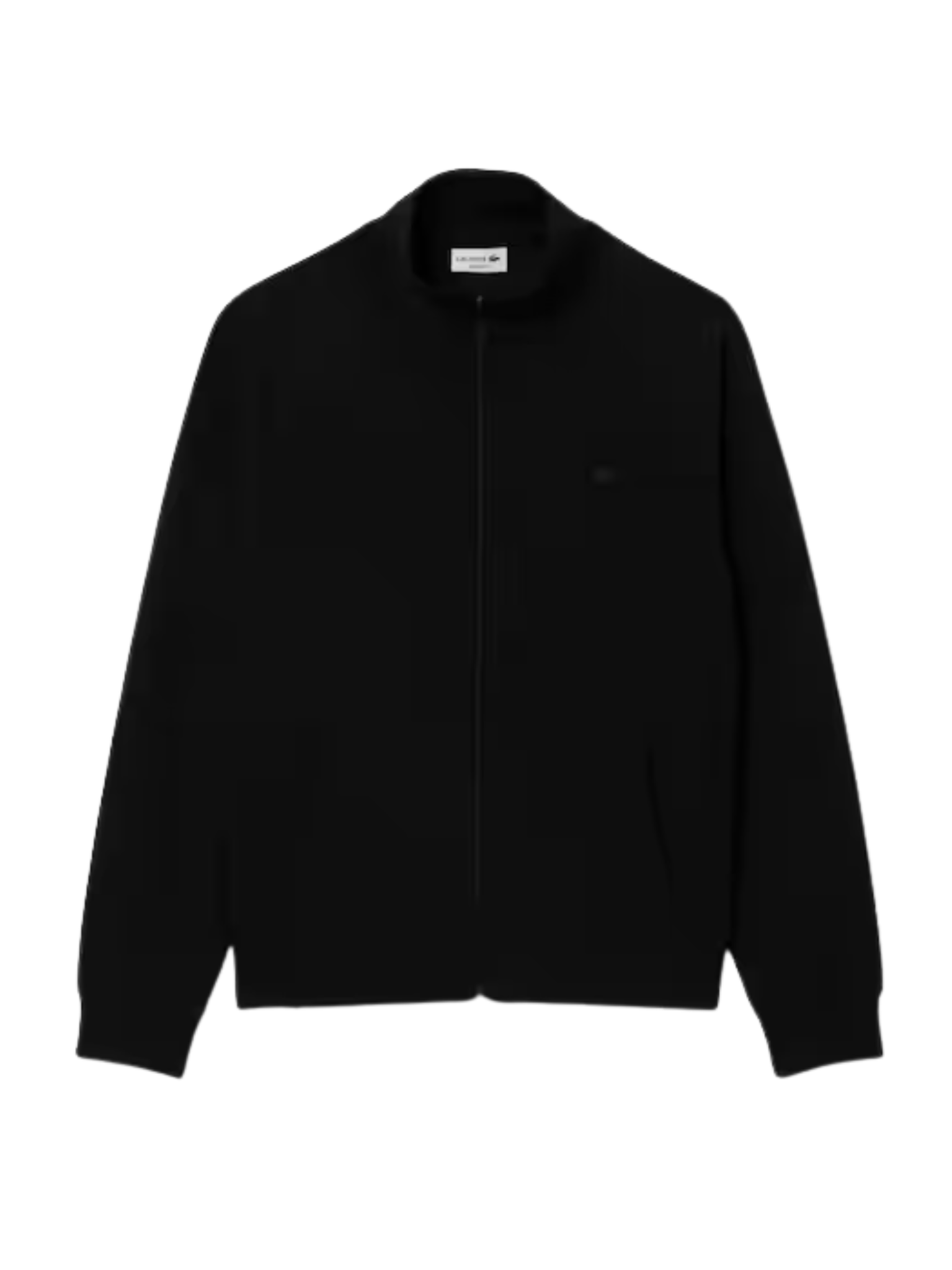 LACOSTE Double Face Jersey Zipped Sweatshirt Black