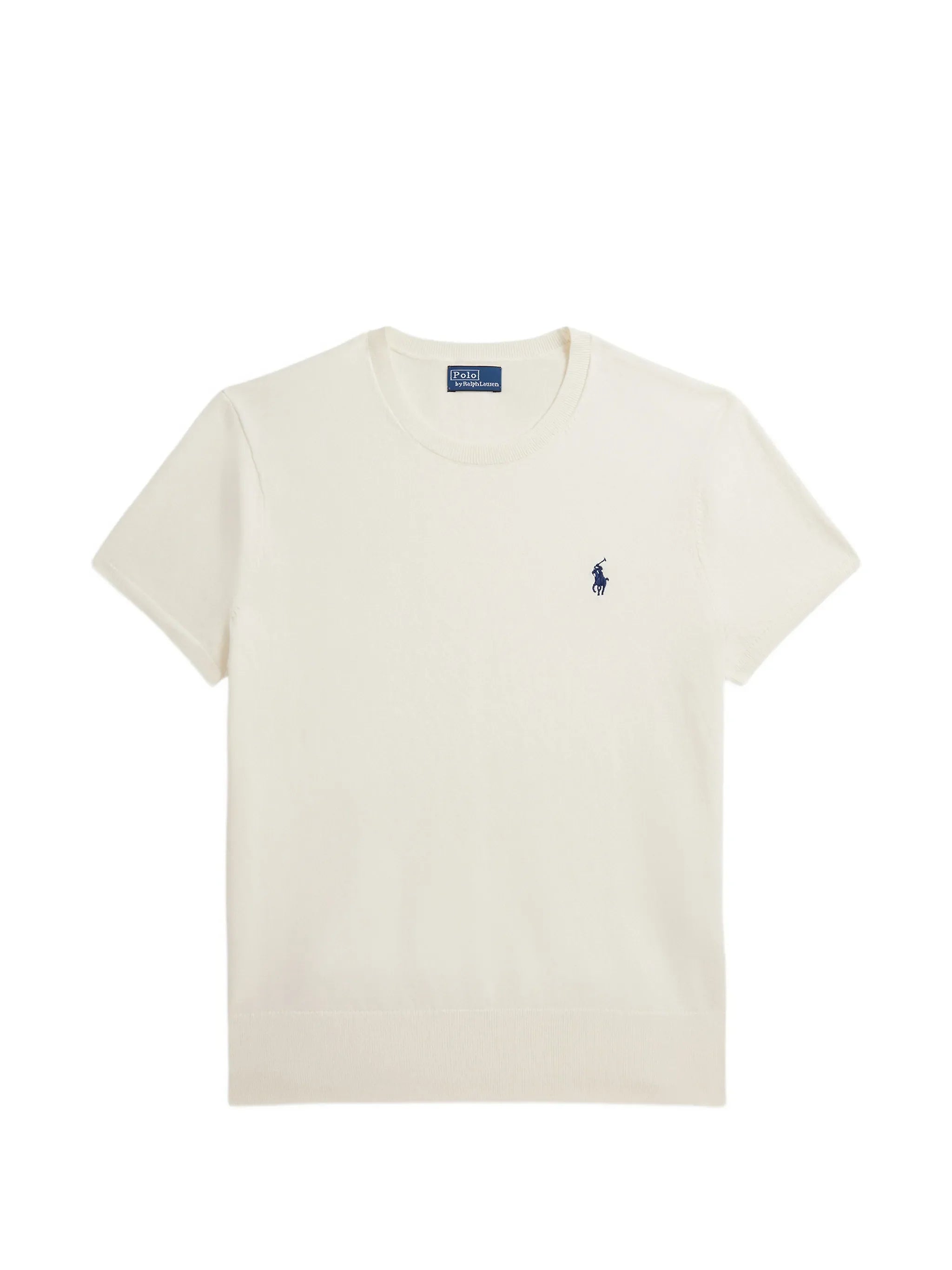 RALPH LAUREN WOMEN Crewneck Logo T-shirt Cream