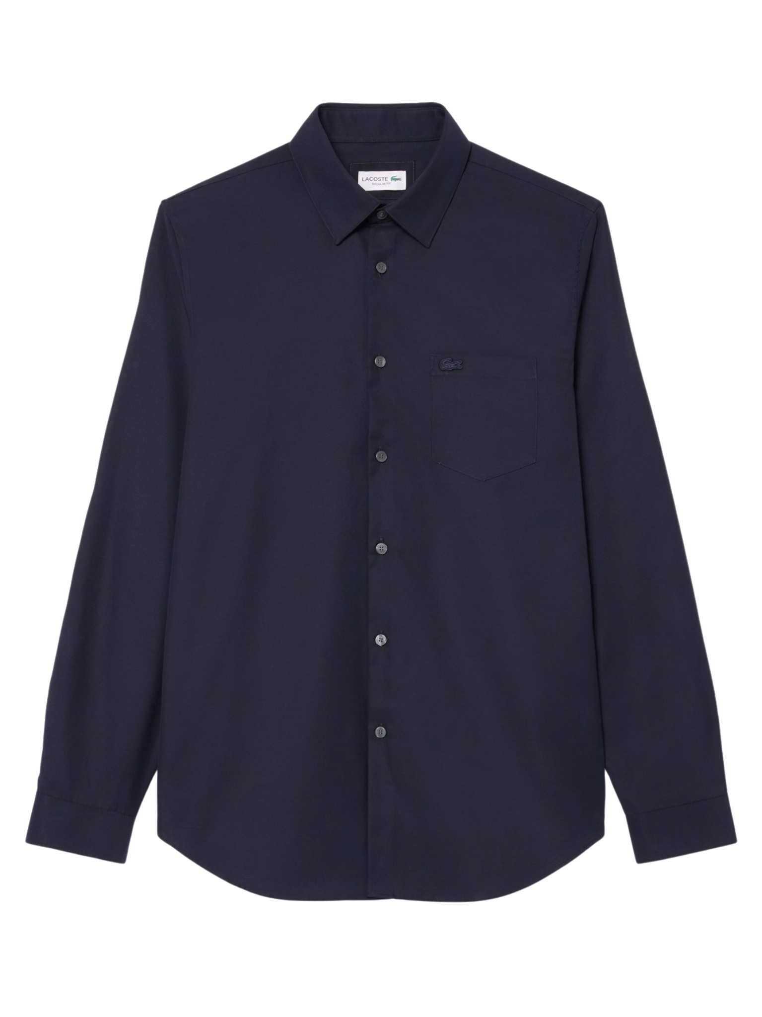 LACOSTE Regular Fit Cotton Poplin Shirt Navy Blue