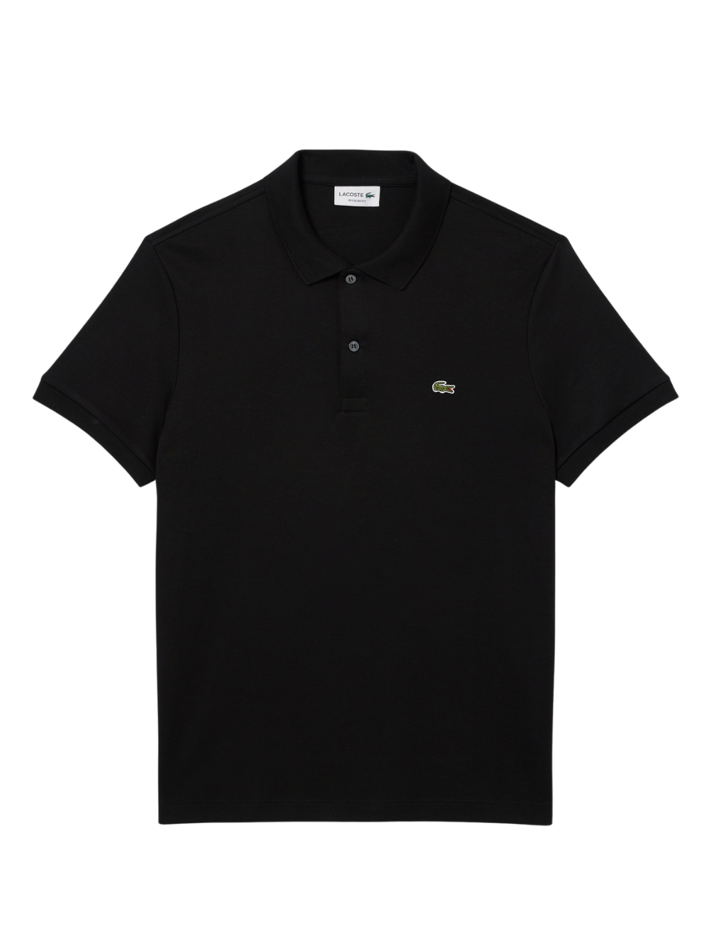 LACOSTE Regular Fit Cotton Pima Polo Shirt Black