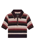 AMIRI WOMEN MA Striped Polo Shirt Red