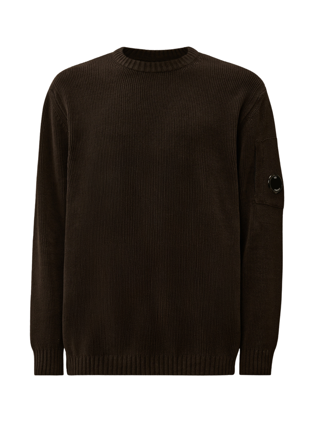 C.P COMPANY Cotton Chenille Crewneck Sweater Black