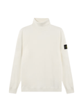 STONE ISLAND Ribbed Turtleneck Jumper Ivory