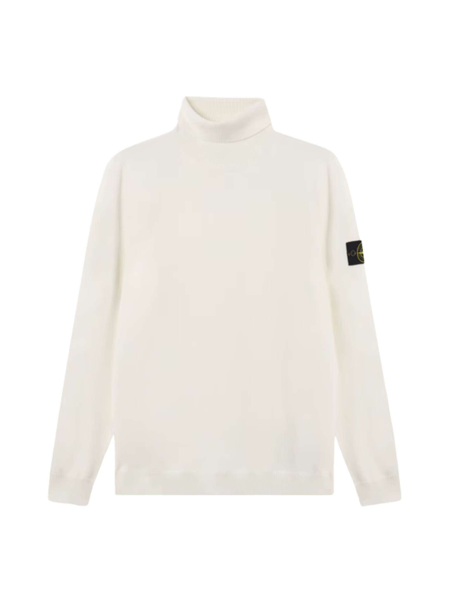 STONE ISLAND Ribbed Turtleneck Jumper Ivory