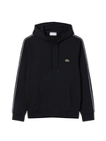 LACOSTE Logo Stripe Zipped Hoodie Black