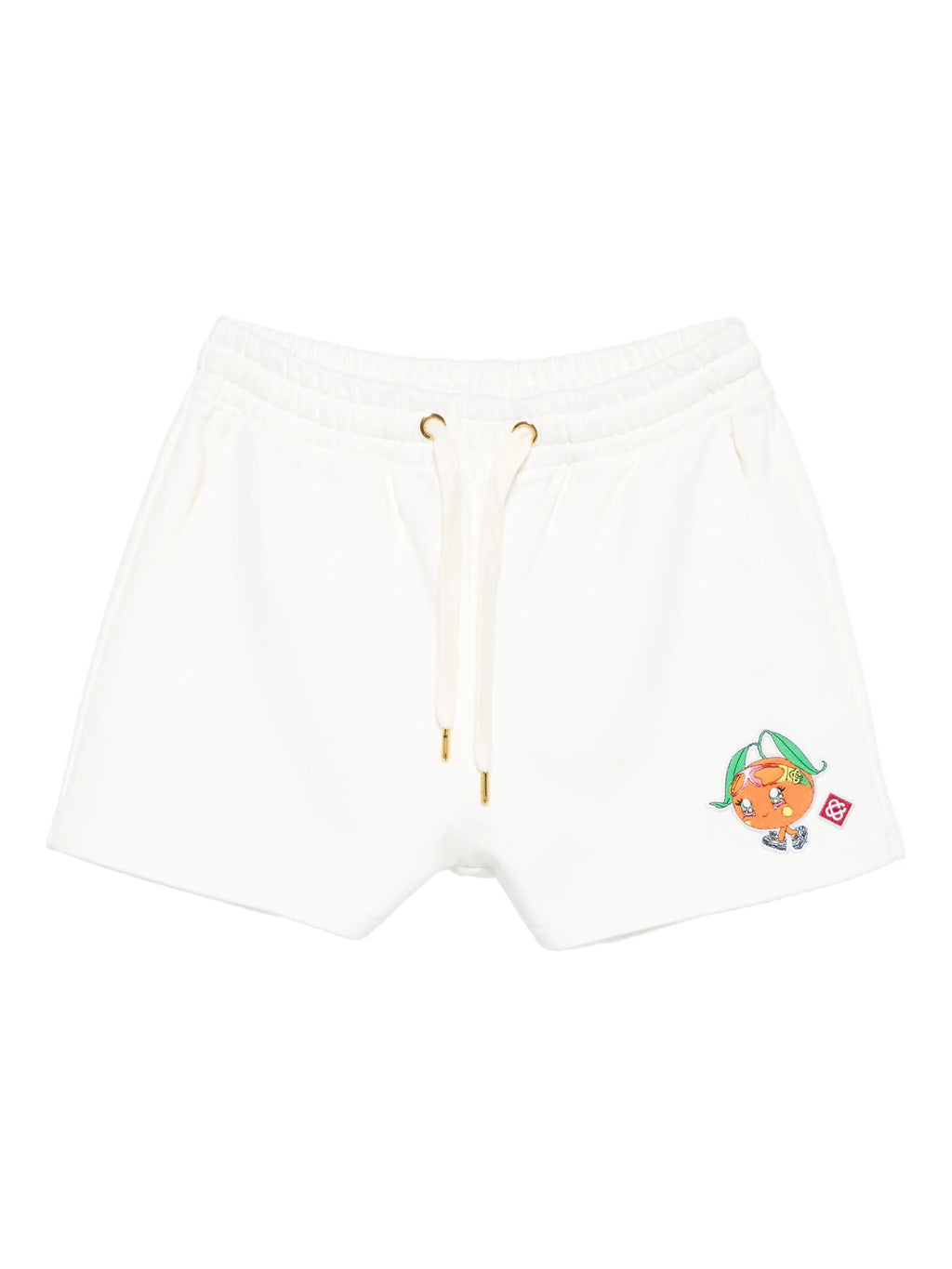 CASABLANCA WOMEN Orange Mascot Sweatshorts Off-White
