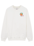 CASABLANCA WOMEN Orange Mascot Sweatshirt Off-White
