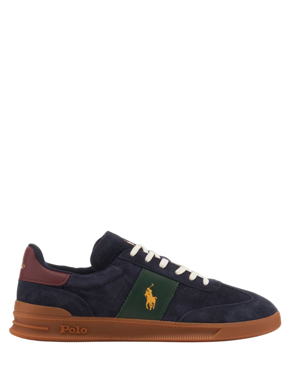 RALPH LAUREN Heritage Area Suede Sneakers Navy/Wine/Forest