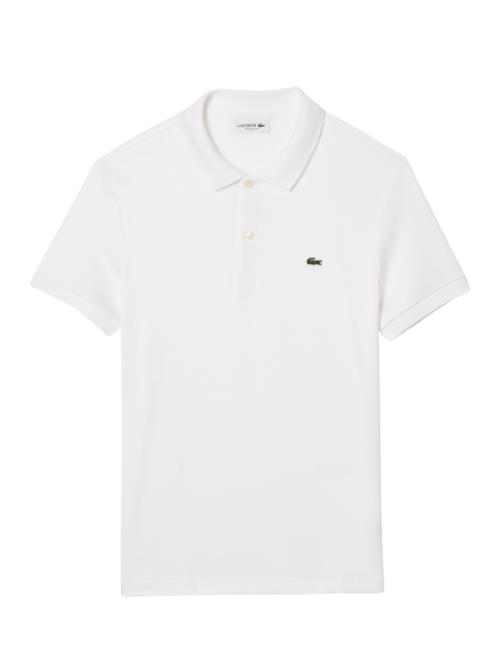 LACOSTE Regular Fit Cotton Pima Polo Shirt White