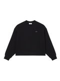 LACOSTE WOMEN Oversized Double Face Jersey Sweatshirt Black