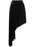 ALEXANDRE VAUTHIER WOMEN Ring-detail Belted Asymmetric Skirt Black