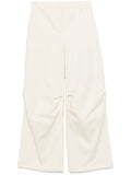 MONCLER WOMEN Stretch Cotton Cargo Trousers Beige