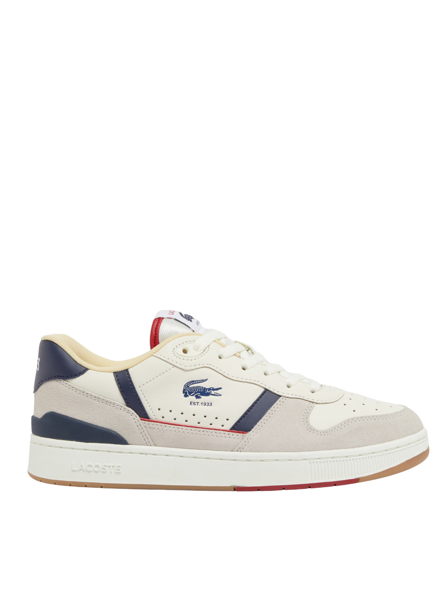 LACOSTE T-Clip Set Leather Sneakers Beige/Gum