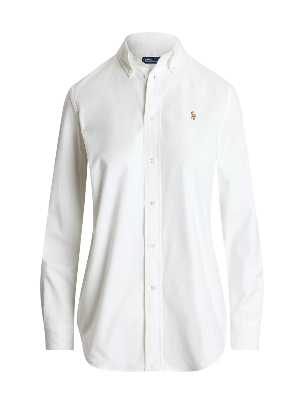 RALPH LAUREN WOMEN The Iconic Stretch Slim Fit Oxford Shirt White