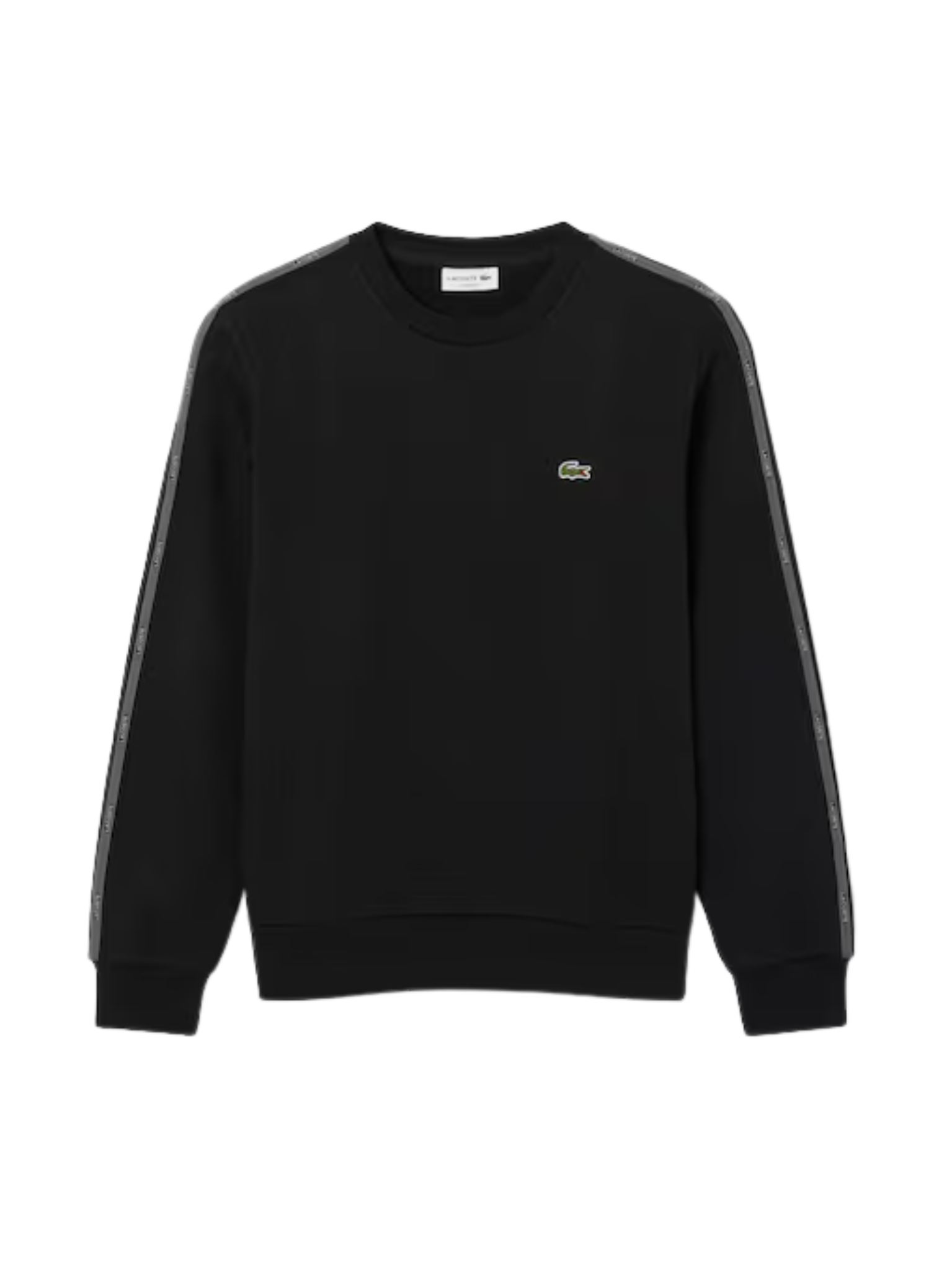 LACOSTE Stripe Band Fleece Sweatshirt Black