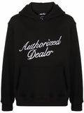 JUST DON Authorized Dealer Slogan Embroidered Hoodie Black