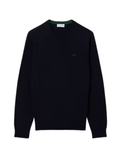 LACOSTE Merino Wool Crew Neck Sweater Midnight Blue