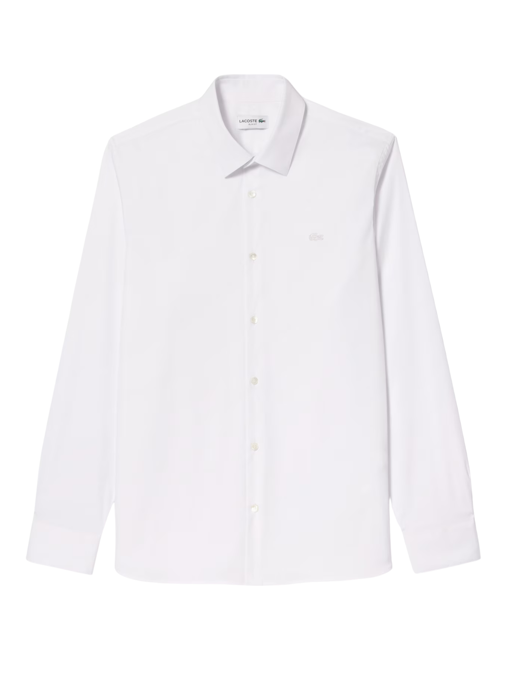 LACOSTE Slim Fit Stretch Poplin Shirt White