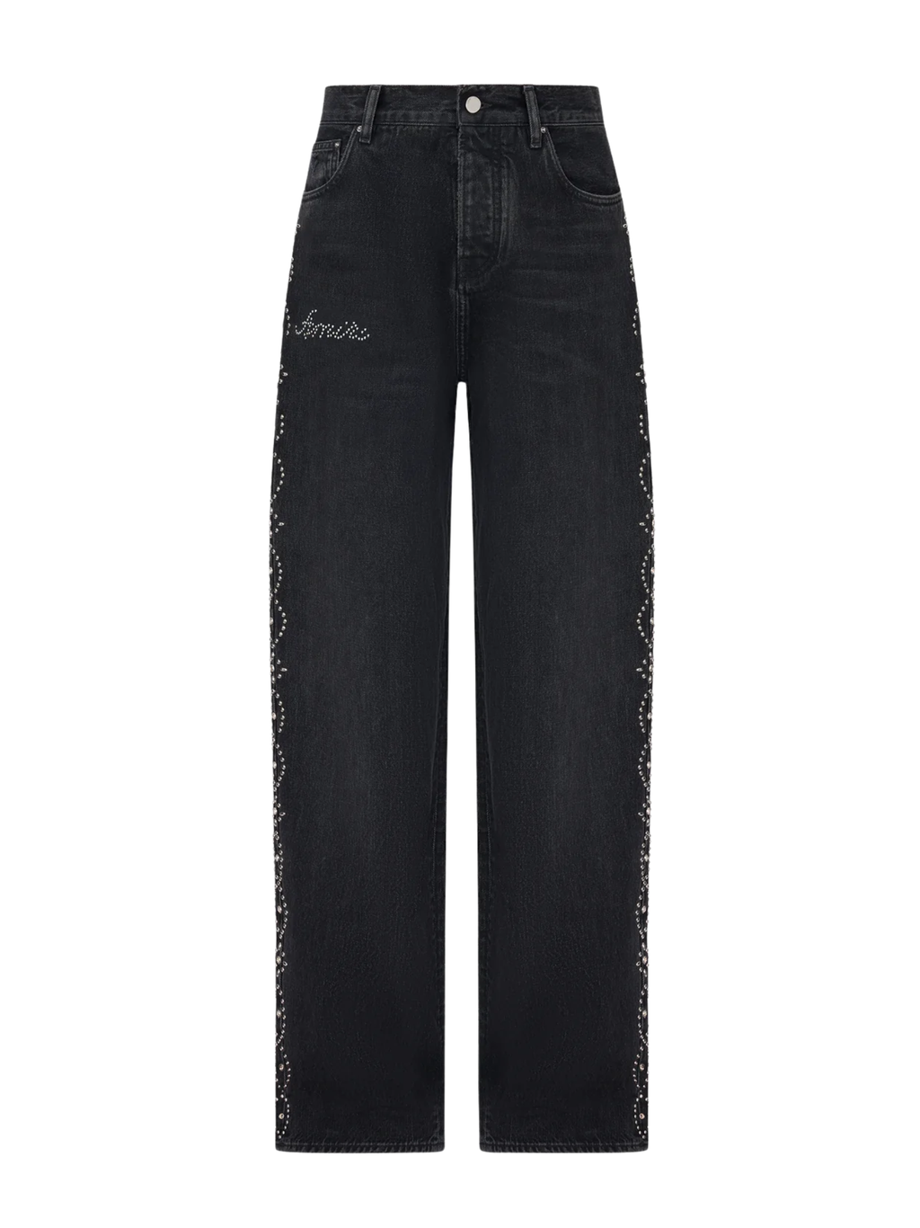 AMIRI WOMEN Stud Baggy Jeans Retro Black