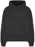 WHITE NOISE Classic Logotype Cotton Hoodie Black