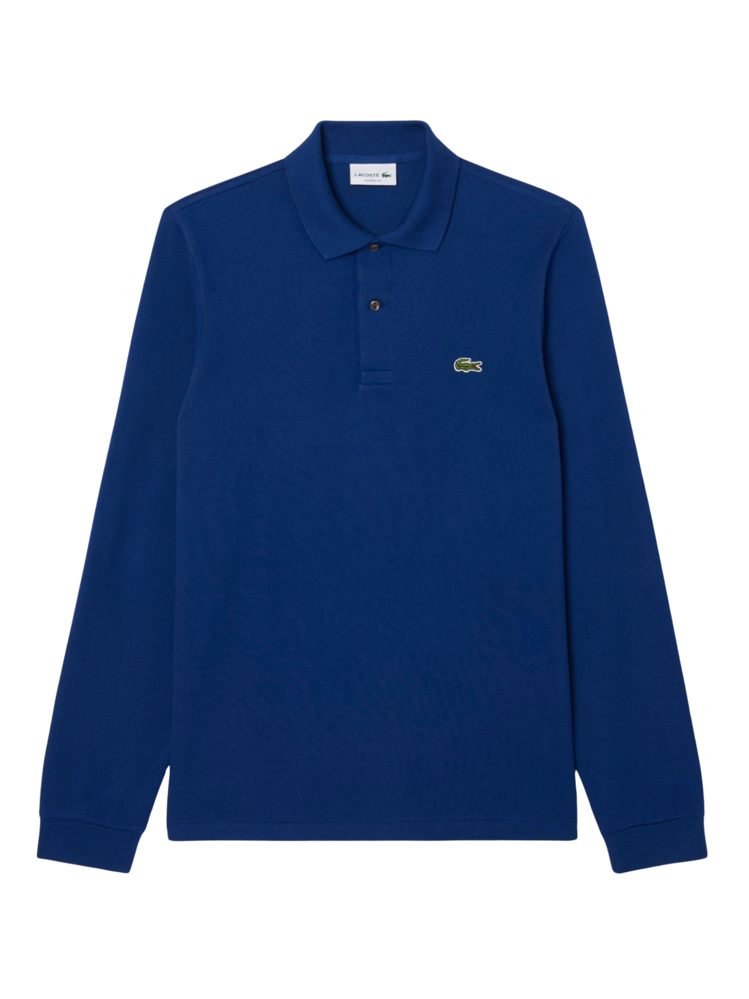 LACOSTE Classic Fit Long Sleeved L.12.12 Polo Shirt Navy Blue